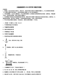 云南省昭通市2026年中考三模化学试题（含答案解析）