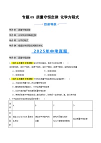 专题08 质量守恒定律和化学方程式2025年中考化学真题分类汇编（含答案解析）