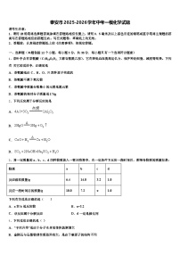 泰安市2025-2026学年中考一模化学试题（含答案解析）