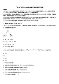 广东省广州市2026年中考试题猜想化学试卷（含答案解析）