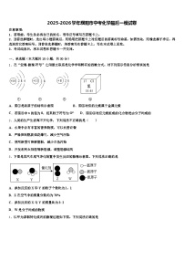 2025-2026学年濮阳市中考化学最后一模试卷（含答案解析）