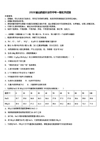 2026届山西省长治市中考一模化学试题（含答案解析）