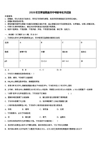 2026年甘肃省陇南市中考联考化学试题（含答案解析）