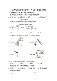 2026年山东省泰安市新泰市中考一模考前示范化学卷含答案