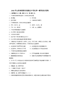 2026年山东省淄博市高新区中考一模考前示范化学试卷含答案
