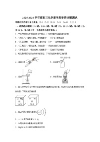 山东菏泽市郓城县第一初级中学2025-2026学年九年级下学期化学开学练习含答案