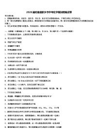 2026届河南省新乡市中考化学模拟精编试卷（含答案解析）