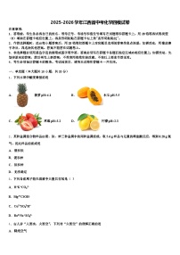 2025-2026学年江西省中考化学四模试卷（含答案解析）