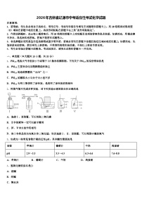 2026年吉林省辽源市中考适应性考试化学试题（含答案解析）