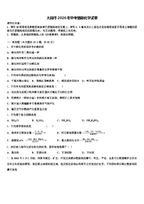 2026年山西省大同市中考猜题化学试卷（含解析）