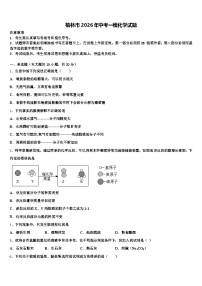 榆林市2026年中考一模化学试题（含答案解析）