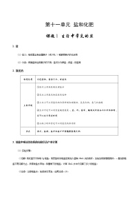 竞赛专区九年级第十一单元  盐  化肥教学设计