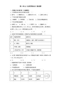 化学人教版第四单元 自然界的水综合与测试同步达标检测题