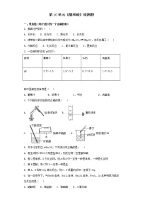 初中化学第十单元 酸和碱综合与测试精练