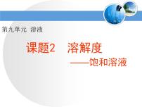 人教版课题2 溶解度说课课件ppt
