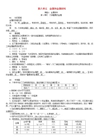 人教版九年级下册课题 1 金属材料精品课后作业题