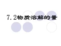 粤教版九年级下册7.2 物质溶解的量课堂教学ppt课件