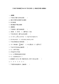 广东省广州市海珠区九年级（上）期末化学试卷（解析版）