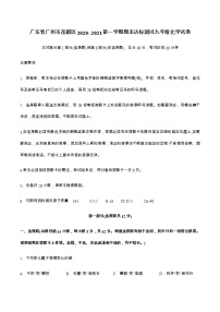 广东省广州市花都区2020--2021学年上学期期末达标测试九年级化学试卷