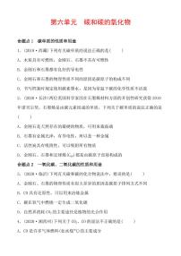 2021年春人教版九年级化学中考第一轮知识点过关训练  碳和碳的氧化物