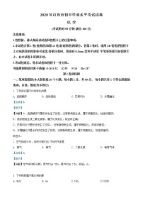 2020年广西百色市中考化学试题（教师版含解析）