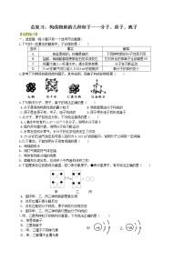 中考化学总复习：构成物质的几种粒子——分子、原子、离子 (基础)练习 (含解析)