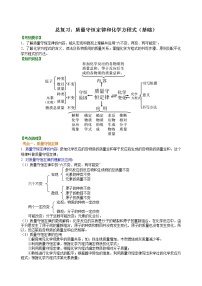 中考化学总复习：质量守恒定律和化学方程式（基础）学案