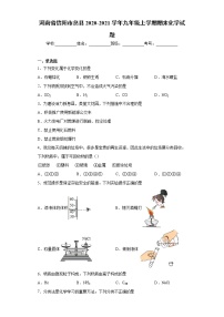 河南省信阳市息县2020-2021学年九年级上学期期末化学试题(word版含答案)