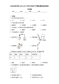 天津市河北区2020-2021学年九年级下学期结课质量检测化学试题（word版 含答案）