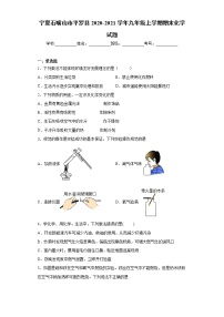 宁夏石嘴山市平罗县2020-2021学年九年级上学期期末化学试题（word版 含答案）