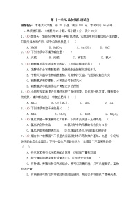 人教版九年级下册第十一单元  盐  化肥综合与测试单元测试测试题