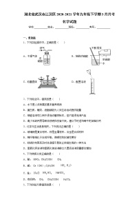 湖北省武汉市江汉区2020-2021学年九年级下学期3月月考化学试题（word版 含答案）