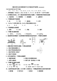 扬州市宝应实验初中化学月考试卷2021.03