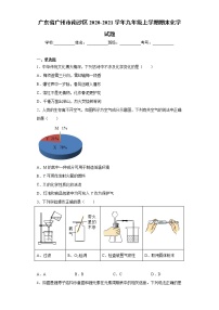 广东省广州市南沙区2020-2021学年九年级上学期期末化学试题（word版 含答案）