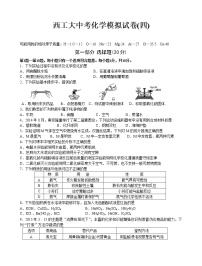 陕西省西安市西工大附中中考化学模拟试卷(四)（无答案）