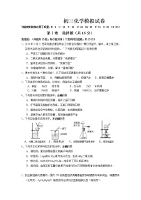 2021年江苏省无锡地区 人教版化学中考模拟试卷（含答案）