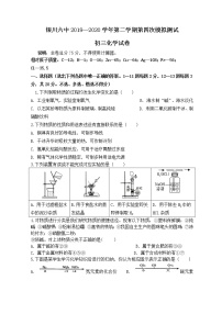 银川六中2019-2020学年第二学期第四次模拟初三化学