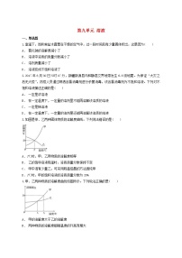 2021年中考化学专题训练第九单元溶液含解析