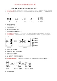 2020年中考化学真题分项汇编--专题08  质量守恒定律和化学方程式（全国通用）