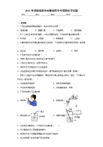 2021年河南省焦作市解放区中考模拟化学试题（word版 含答案）