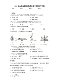 2021年山东省淄博市沂源县中考模拟化学试题（word版 含答案）