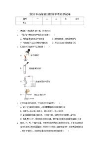 2020年山东省日照市中考化学试卷