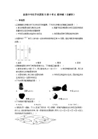 2021备战中考化学巩固复习-第十单元 酸和碱（含解析）