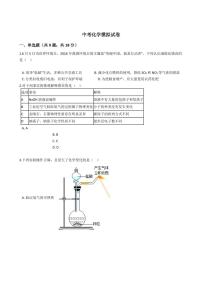 陕西省商洛市2021年中考化学模拟试卷附解析答案