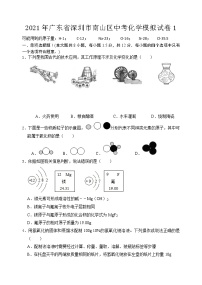 2021年广东省深圳市南山区中考化学模拟考试 (一)