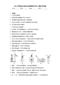 2021年黑龙江省大庆市肇源县中考二模化学试题（word版含答案）