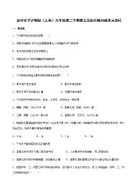 沪教版 (上海)第五单元 初识酸和碱本单元综合与测试当堂检测题