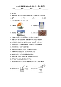 2021年陕西省宝鸡市陇县中考一模化学试题（word版 含答案）