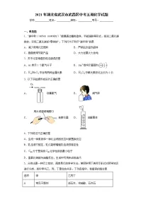 2021年湖北省武汉市武昌区中考五调化学试题（word版 含答案）