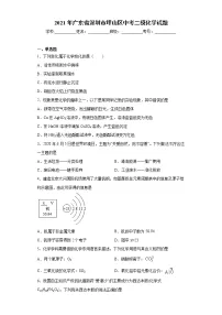 2021年广东省深圳市坪山区中考二模化学试题(word版 含答案)